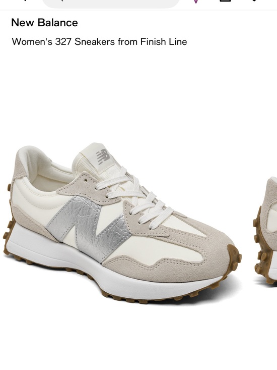 New Balance Shoes - New Balance 327 Women's Cream and Silver Retro Runner Sneakers